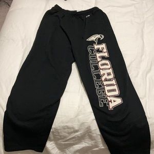 Florida College Black sweat pants
